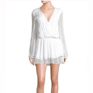 Free People Revolve Dahlia White Boho Mini Dress Size Medium